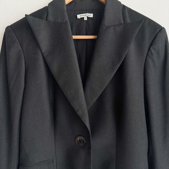 Arthur Mendonca Black Classic 2 Button Blazer 8 - Picture 2 of 8